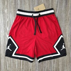 Nike Air Jordan Diamond Shorts Bred Bulls Black Red White DX1487-687 Men's Small